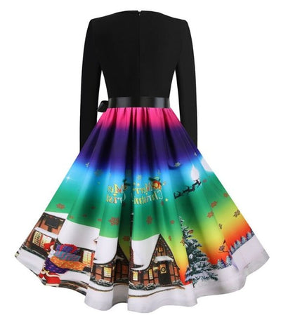 Vintage Téli Égbolt Karácsonyi Ruha