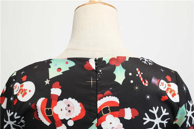 Vintage Fekete Téli Karácsonyi Ruha