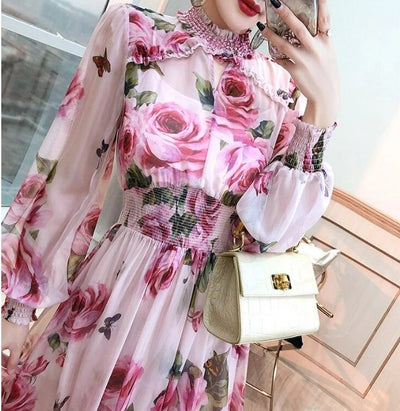 Vintage Rózsaszín Esküvői Vendégruha