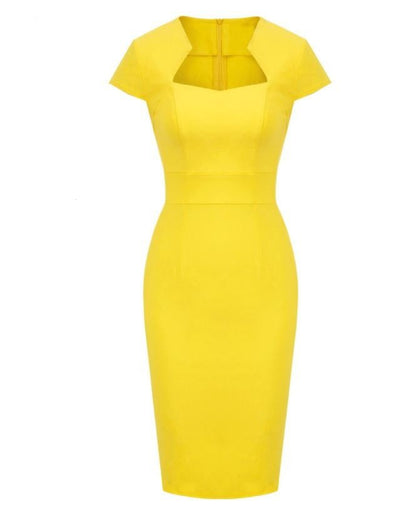 Vintage Sárga Nappali Ruha