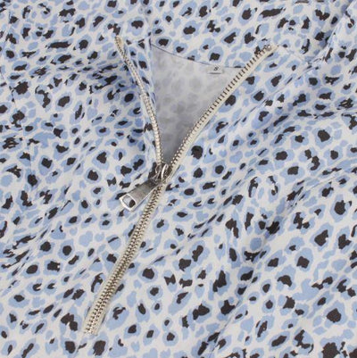 Vintage Kék Leopárd Ruha