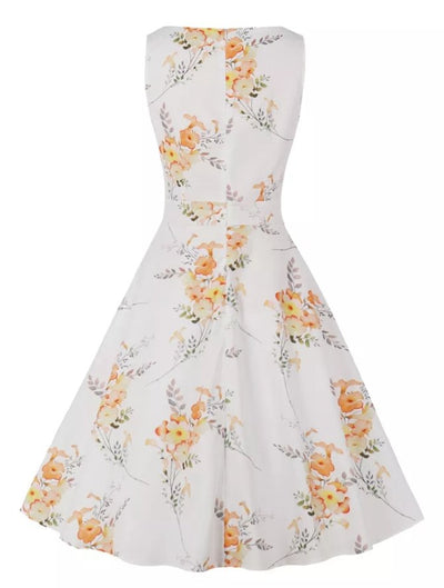 Vintage Hosszú 50-Es Évek Fehér Ruha