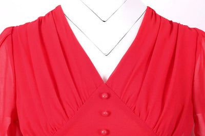 Vintage Hosszú 50-Es Évek Piros Ruha