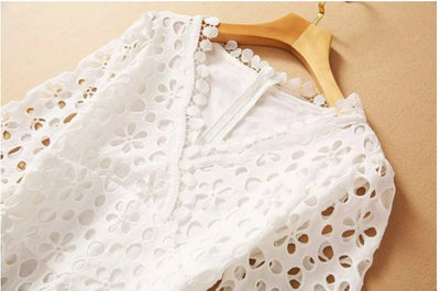 Vintage Fehér Őszi Esküvői Ruha