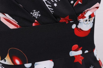 Nagy Méretű Vintage Karácsonyi Ruha Fekete