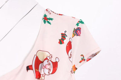 Molett Vintage Karácsonyi Ruha Rózsaszín