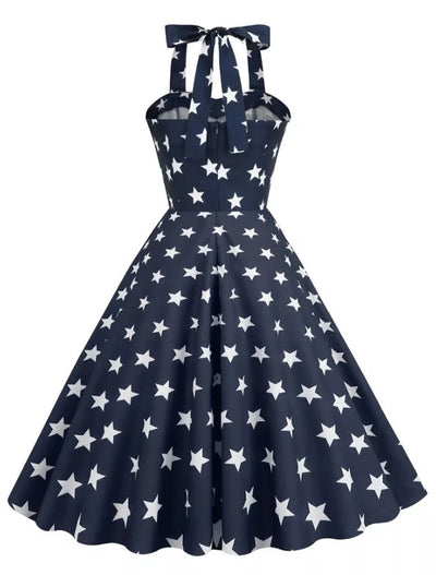 Vintage Pin Up Dress Printed Usa