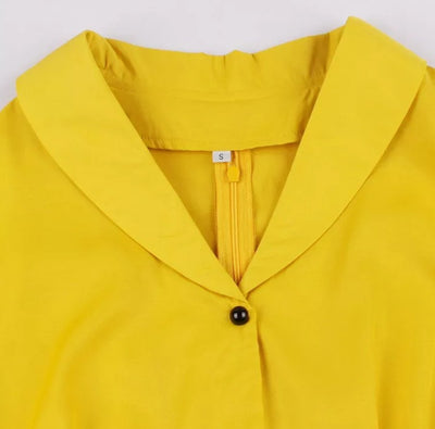 Vintage Pin Up Sárga Ruha