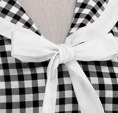 Vintage Pin Up Kockás Ruha Fekete