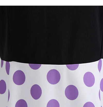 Vintage Pin Up Ruha Lila Pöttyös