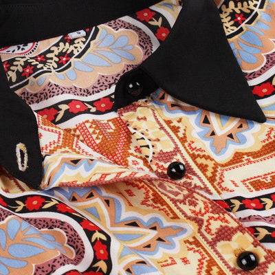 Narancssárga Rakott Vintage Ruha