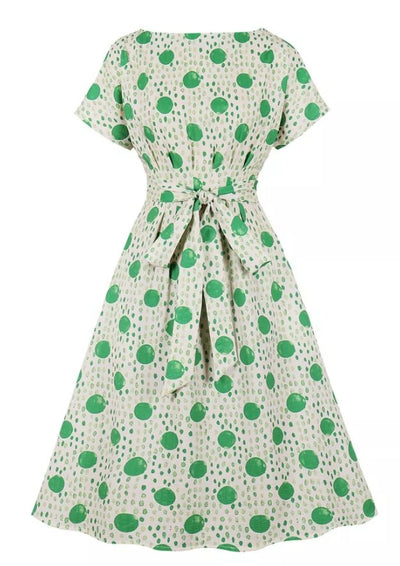 Vintage Pöttyös És Csíkos Ruha