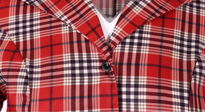 Vintage Piros És Fekete Csíkos Ruha