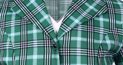 Vintage Zöld És Fekete Csíkos Ruha