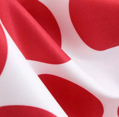 Vintage Piros És Fekete Rockabilly Ruha