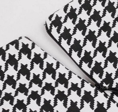 Vintage Fekete-Fehér Gingham Ruha