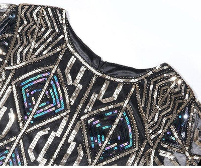 Vintage 20-As Évek Gatsby Hosszú Arany Ruha