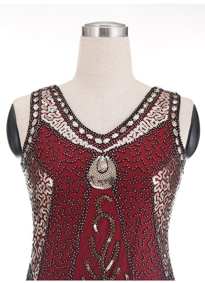 Vintage 20-As Évek Molett Piros Charlestoni Ruha