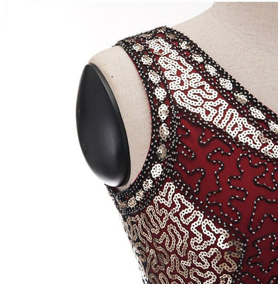 Vintage 20-As Évek Molett Piros Charlestoni Ruha