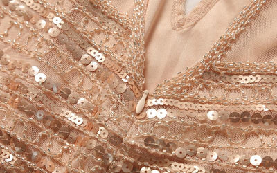 Vintage 20-As Évek Hosszú Rózsaszín Ruha