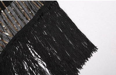 Vintage 20-As Évek Retro Ruha Fekete Arany