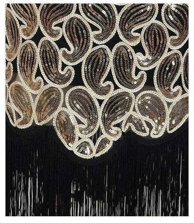 Vintage 20-As Évek Ruha Szexi Fekete Arany