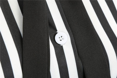 Vintage Retro Fekete-Fehér Ruha