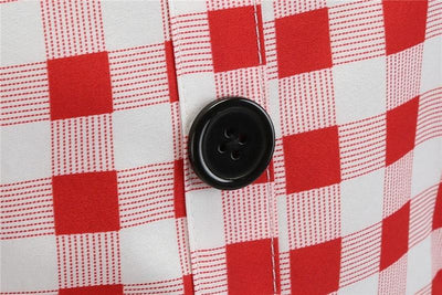 Vintage Piros-Fehér Ruha