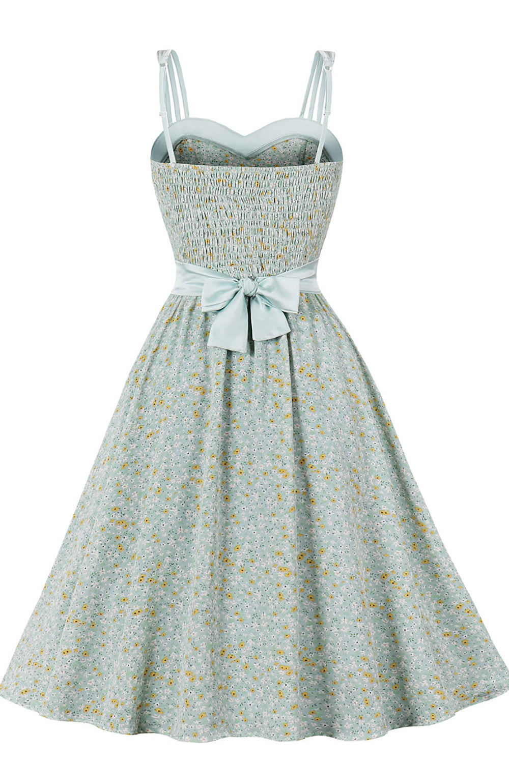 Vintage Virágmintás Ujjatlan Ruha