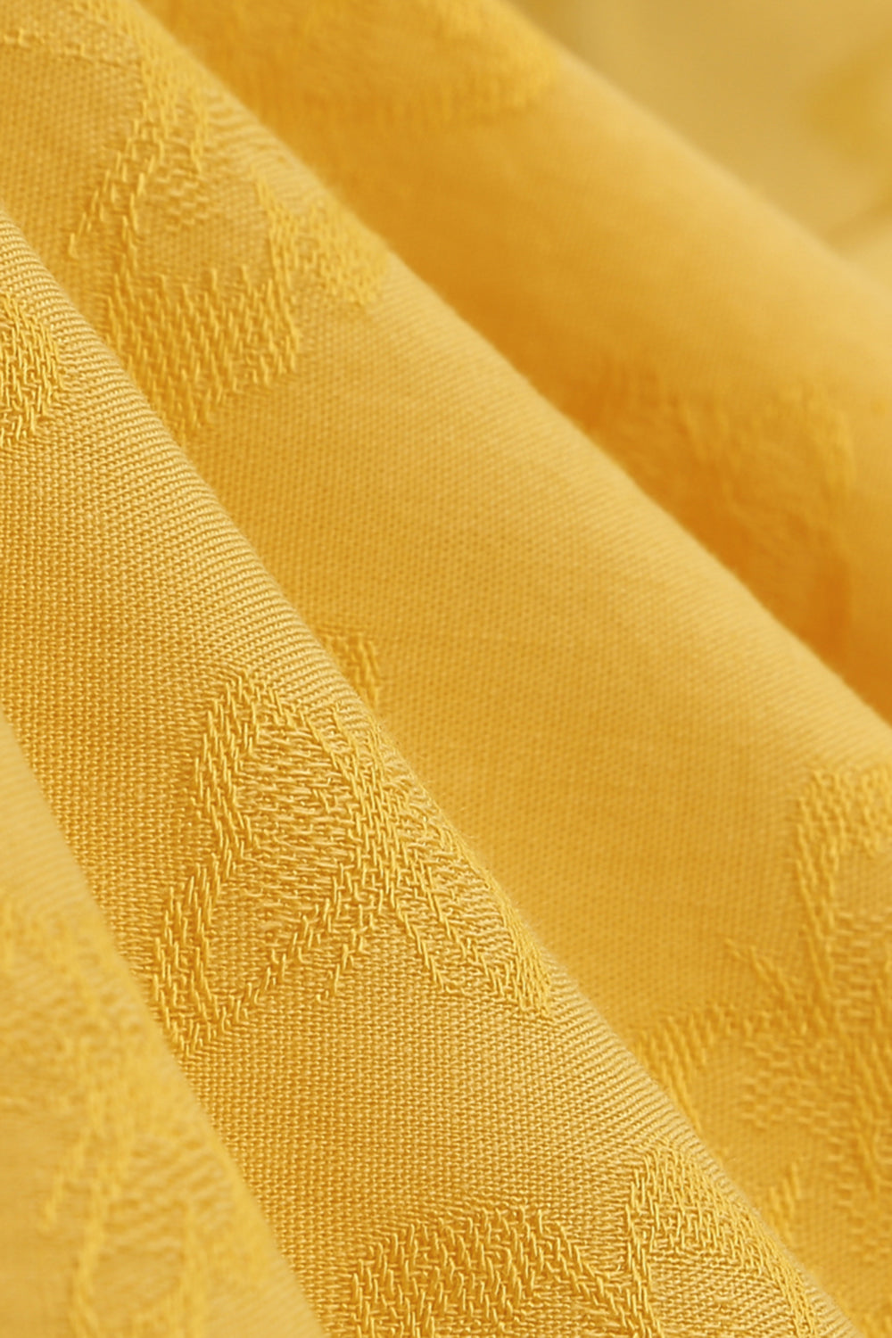 Sárga Vintage Ruha Lehajtható Gallérral