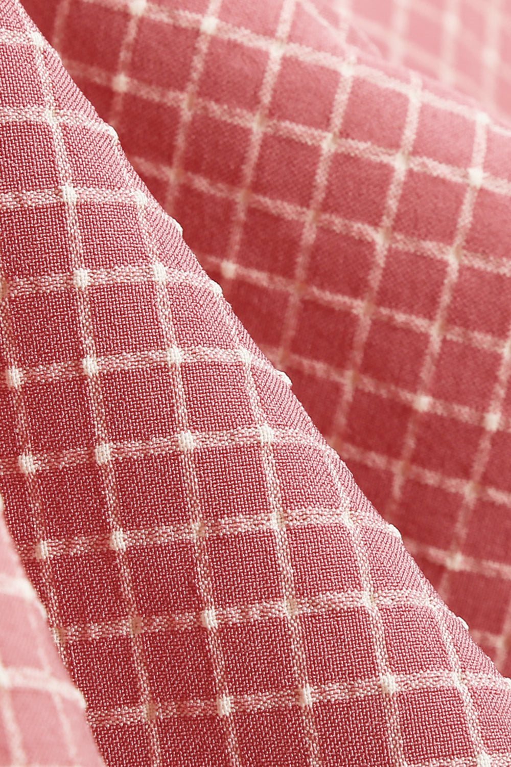 Vintage Kockás Kendős Galléros Ruha