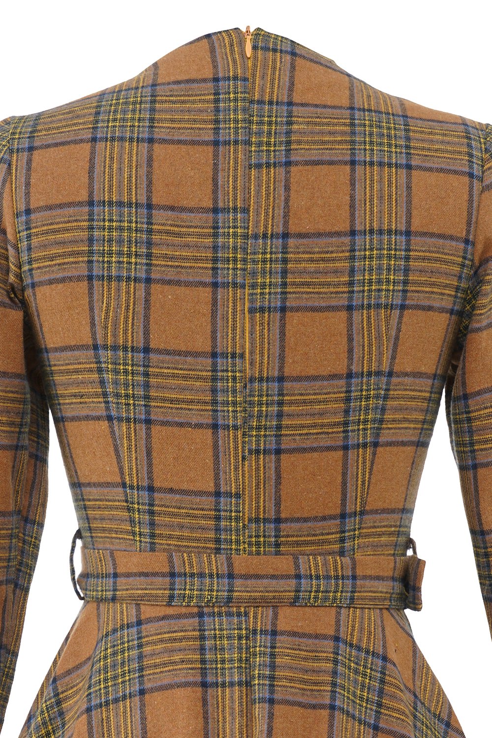 Vintage Barna Kockás Ruha