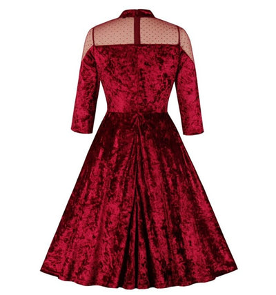 60-As Évek Vintage Bordó Ruha