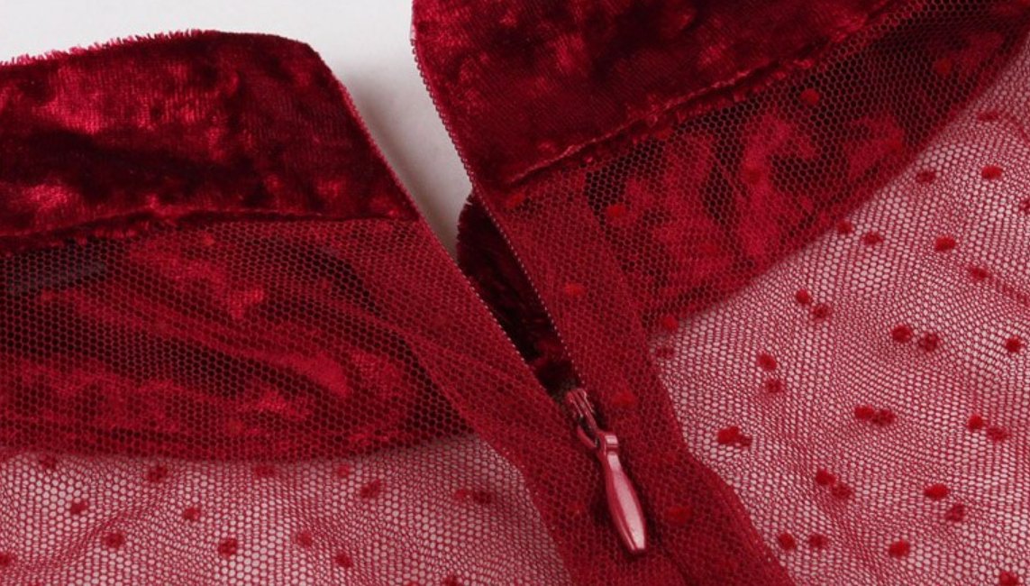 60-As Évek Vintage Bordó Ruha