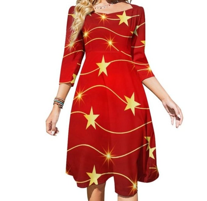 Női Red Star Ruha A 70-Es Évek Vintage Disco