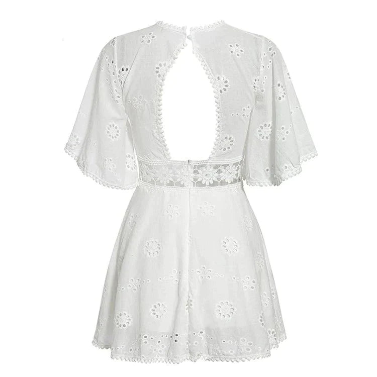 Kis 70-Es Évekbeli Hippi Fehér Ruha