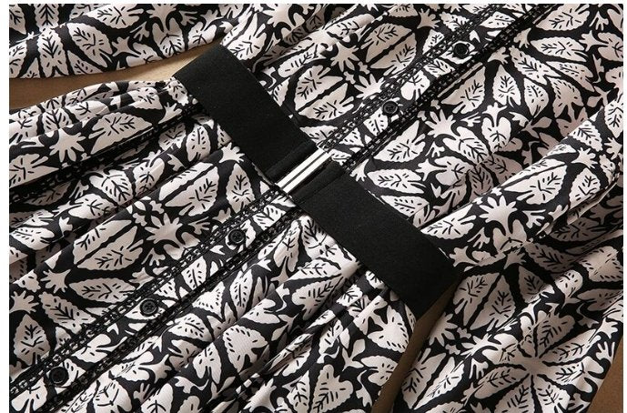 40-Es Évek Fekete Virágos Ruha