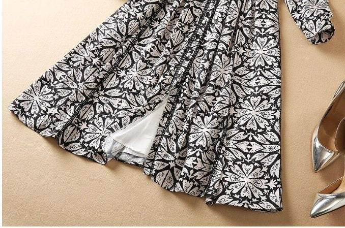 40-Es Évek Fekete Virágos Ruha