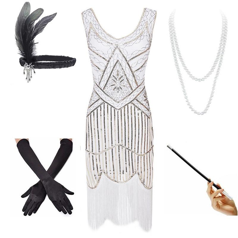 20-As Évek Vintage Fehér Ruha