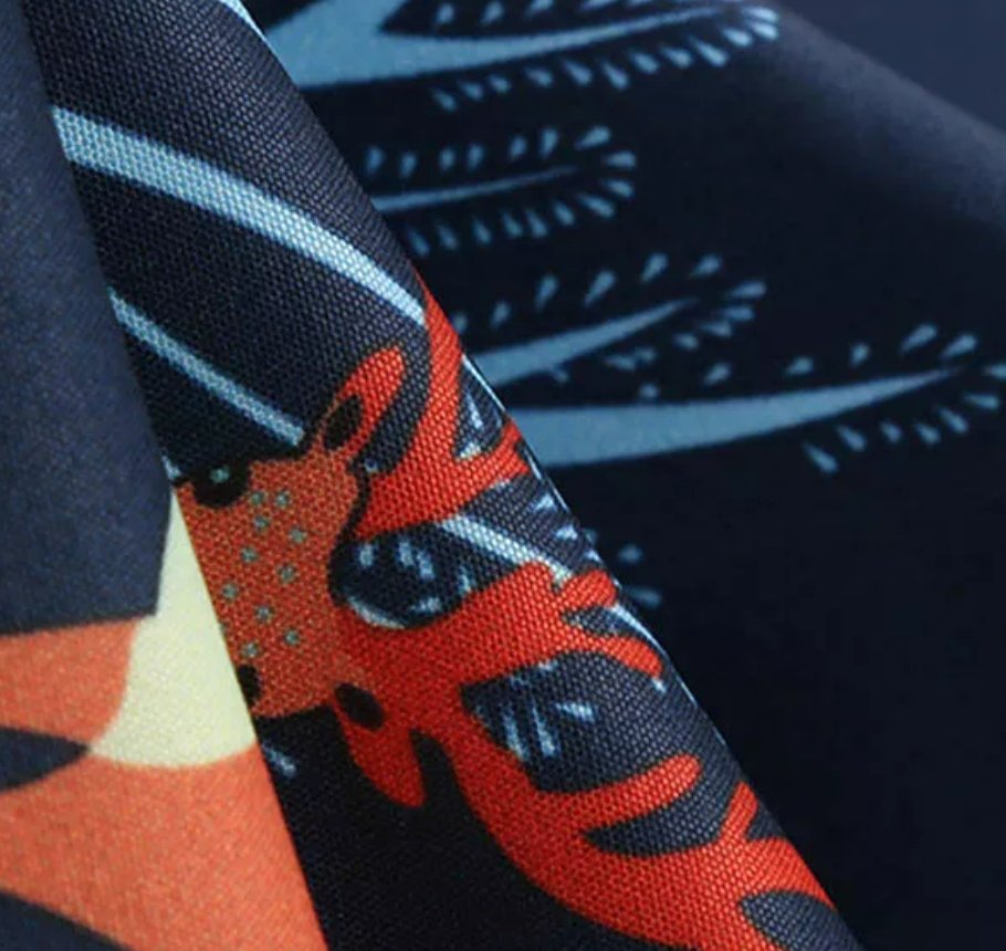 50-Es Évek Sötétkék Virágos Ruha