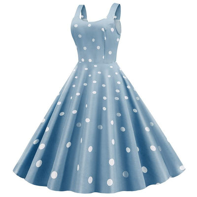 50-Es Évek Pin Up Dress Kék