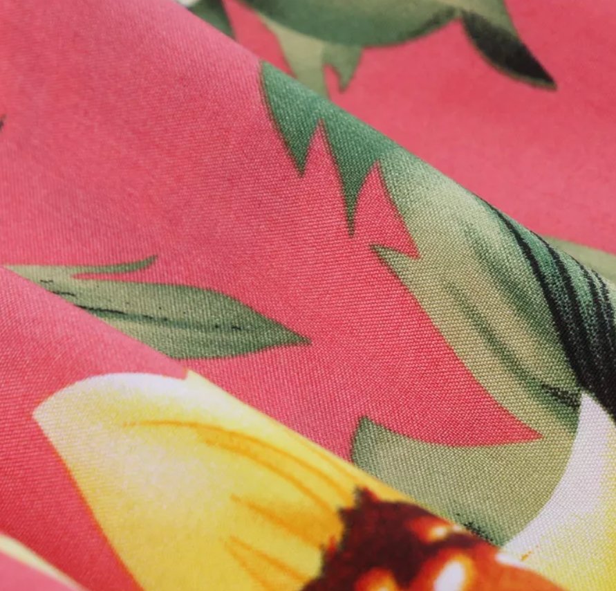 50-Es Évek Pin Up Dress Gyönyörű Virágok