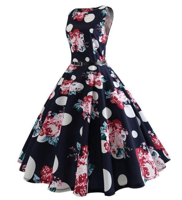 50-Es Évek Pin Up Navy Ruha