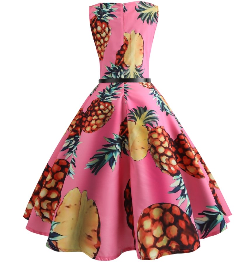 50-Es Évek Pin Up Rózsaszín Ruha