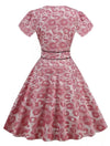 50-Es Évek Pin Up Dress Candy Pink