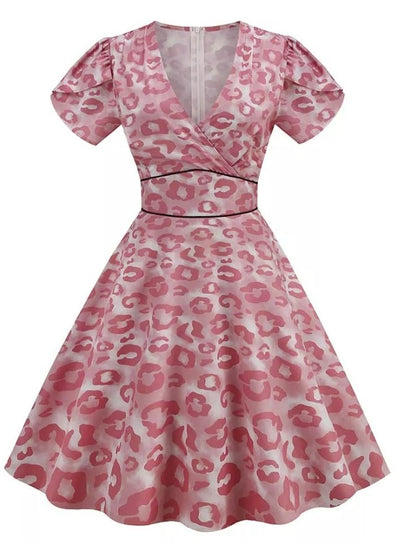 50-Es Évek Pin Up Dress Candy Pink