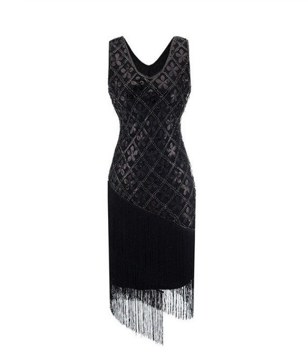 20-As Évek Vintage Nagyméretű Fekete Ruha