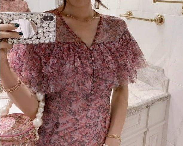 Szexi Rózsaszín Ruha 40-Es Évekből