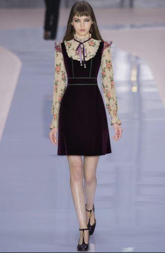 40-Es Évek Virágos Bársonyruha