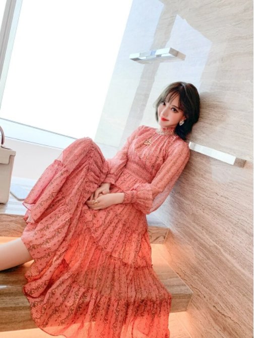 40-Es Évek Vintage Halvány Rózsaszín Ruha